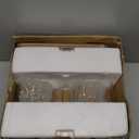 2 PCS 1 Gallon Drink dispenser, Glass Beverage Dispenser With Wood Stand, Large Water Drink Dispensers for Parties With Stainless Steel Spigot, Ideal for Lemonade,Juice, Tea, and Party Drinks