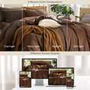 MooMee Bedding Duvet Cover Set 100% Washed Cotton Linen Like Textured Breathable Durable Soft Comfy (Solid Cocoa Brown, Queen 90"x90")