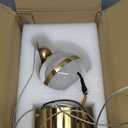 1-Light Gold Pendant Lights Kitchen Island Modern LED Ceiling Hanging Pendant Lights Acrylic Globe Pendant Light Fixtures for Dining Room Bedroom Living Room