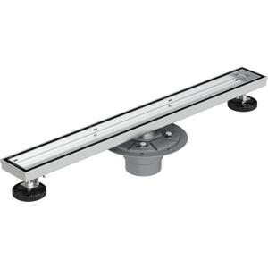 Neodrain 18-Inch Brushed Linear Shower Drain, 2-in-1 Flat & Tile Insert Cover, Stainless Steel Linear Drain, Brushed Rectangle Shower Floor Drain with Hair Strainer, Shower Drain Base