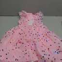 IDOPIP Flower Girls Sequin Butterfly Dot Tutu Dress for Kids Baby First Communion Wedding Princess Birthday Party Dresses (Pink, 120)