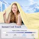 MUXHOMO Cooling Comforter Set King Size, Lightweight Summer Comforter for Hot Sleeper, Reversible Bedding with Icy Cooling Surface, Includes 1 Comforter (104"x90") and 2 Shams (20"x 36"), Cream Yellow