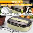 Hot Meal Retaining Lunch Container - Hot Food Toper, Office Lunch Containers with Compartments, Stainless Steel & Durable Plastic, Easy Use & Clean | Cutlery Set Included, Great For Office and Travels