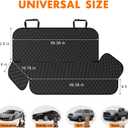 NECKORY Backseat Cover for Dogs, Waterproof and Non-Slip Pet Bench Seat Covers, Car Seat Protector for Back Seat, Universal Size Rear Car Seat Cover Fits Cars, Trucks and SUVs, L-Black