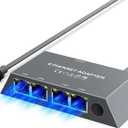 Multi Ports Starlink Gen 3/ Starlink Mini Ethernet Adapter for Wired External Network, 4 Ports Starlink Ethernet Adapter 1 to 4 [4 Devices Networked Simultaneously] - Up to 1 Gbps