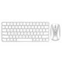 Bluetooth Keyboard and Mouse for Mac, Rechargeable, Mini Size, Ultra Slim, Quiet Typing, 4 Level DPI, Wireless Keyboard and Mouse Compatible with Mac, iPad, iPhone, MacBook Air/Pro