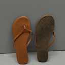 Flat Leather Flip Flops for Women, Comfortable Dressy Thong Sandals 2025 Summer and Spring Vacation Essentials, Chanclas Para Mujer (7, Choco)