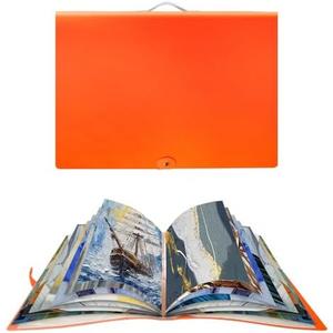 Aozznest Puzzle Storage Folder Space-Saving Storage Puzzle Folder 20 Puzzles Storage Pockets Horizontal Insert Puzzles Storage Folder(Orange)