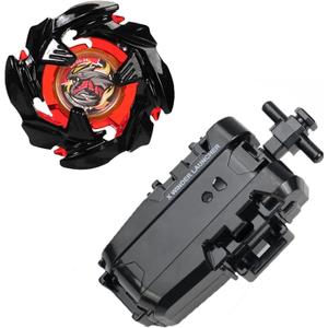 DEZAWRTY Left-Spin X Top with String Launcher Pack, Fun Battling Game, Attack Type X Series, Great Start Set for Beginners Boys Kids 6+