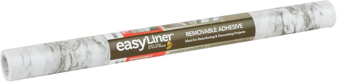 Duck Brand EasyLiner Removable Adhesive Shelf Liner: 20 in. x 15 ft. (Grey Marble)