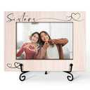 CIAEXRN Sister Picture Frame, Wooden Photo Frame 4x6, Sister Birthday Gifts Appreciation Gifts for Woman Friends, Tabletop Display Home Decorations -03
