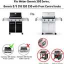 Uniflasy 304 Stainless Steel Grill Burners for Weber 62752, Weber Genesis 300 Series (2011-2016), Genesis E310 E320 E330 S310 S320 S330 Gas Grills with Front Control Knob, Weber Genesis Grill Parts
