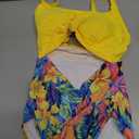 Eomenie Women's One Piece Swimsuit Tummy Control Slimming Bathing Suit Cutout Tie Knot Swimwear, Size: M