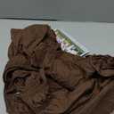 Wrap Around Dust Ruffle Bed Skirt - Brown - for Queen Size Beds with 15 Inch Drop - Easy Fit Elastic Strap - Adjustable Pleated Bedskirt w/Brushed Fabric - Wrinkle Free - for Women, Men, Kids & Teens