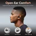 Ortizan Open Ear Headphones, Bluetooth 5.3 Wireless Air Conduction Headphones Sport Earbuds, Premium Sound, IPX6 Waterproof, Clear Call, 19g Lightweight Earphones for Running Cycling Workouts (Black)