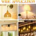 GvvooHome LED Edison Bulbs, E26 Bulb 60 watt Equivalent, Non-Dimmable, Soft White 2700K, ST58 Vintage Light Bulbs, 90+ CRI, 6W 600LM, E26 Medium Base, Clear Glass, 6 Pack