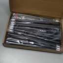 Macarrie 24 Packs Flameless Taper Candles Battery Operated Fake 11 Inch Long Candlelight LED Flameless Candlesticks Flickering Tapered for Spring Summer Wedding(Black)