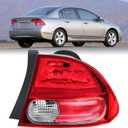 Tail Lights Compatible with Honda Civic 2006 2007 2008, Right Brake Turn Signal Taillight, Passenger Side Taillamp Replacement