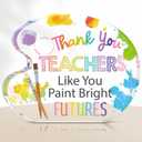 Vercraft Art Teacher Appreciation Gifts for Women Men Acrylic Thank You Appreciation Gifts for Art Teacher Clear Table Keepsake Sign Paperweight Birthday School Graduation