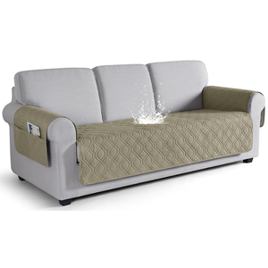 VANSOFY Couch Cover, Waterproof Sofa Covers Washable Slipcover Furniture Protector Couch Seat Covers NonSlip Couch Cover for Dogs, Pets(Sofa, Taupe)