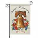 USA 250th Anniversary Garden Flags, America Garden Flags For Outside, 12x18'', Double Sided Flag For Outdoor Garden Decor (Liberty Bell)