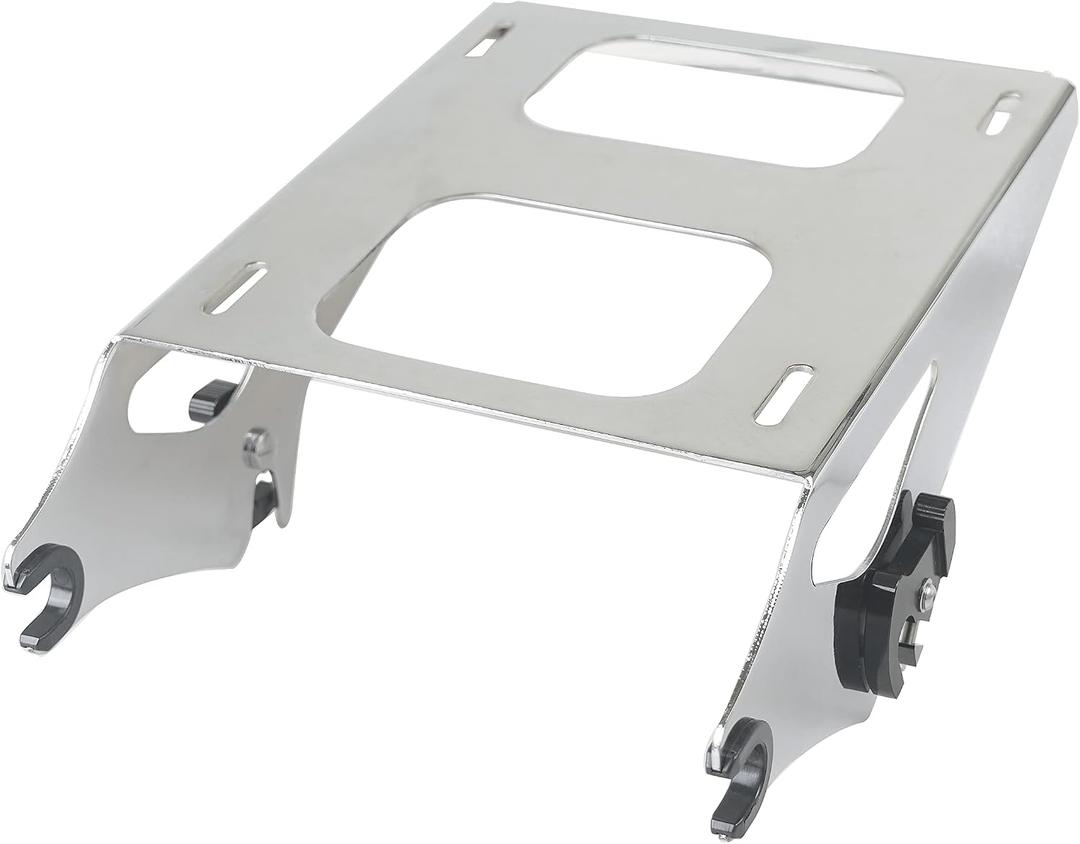 SWESG Detachable Two-Up Tour Trunk Rack Mounting Luggage Rack Fit for Harley Davidson Touring, Tour Trunk Rack Compatible for Street Glide Road Glide Road King Electra Glide 2014-2023 (Chrome-2)