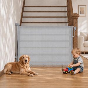 Cumbor 27-40" Retractable Baby Gates for Stairs & Doorways, Indoor Outdoor