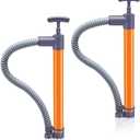 18" X 25" 2 Pcs Hand Bilge Pump with Hose, Portable Manual Water Pumps for Boats, Kayak, Canoe, Dinghy, Heavy Duty Hand Pump Siphon for Marine, Pool, Inflatable Trampoline (Orange and Gray)