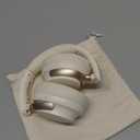 RORSOU B8 Bluetooth Headphones Over Ear, 6 EQ Music Modes and 50H Playtime Deep Bass Wireless Headphones with Mic, Lightweight Folding HiFi Stereo Headset for iPad/Travel/Tablet/PC/Home Beige White