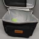 Macadamla Weinas Lunch bag for Women/Men,Reusable Lunch Box Leakproof Cooler Bag for Adult,Collapsible Lunch Bag with Adjustable Shoulder Strap for Work Office Picnic Beach Black