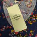 YESNO Women's Summer Tops Casual V Neck Babydoll Blouses Floral Short Sleeve Peplum Shirts M TH2 CR030