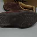 Zigzagger Men's Slip On Moccasin Slippers, Indoor/Outdoor Warm Fuzzy Comfy House Shoes, Fluffy Wide Loafer Slippers (11-12, Coffee)