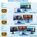 New Surface Thunderbolt 4 Dock Triple Displays 4K@60Hz HDMI+USB C+DP Compatible Surface Pro 12/11/10/9/8/X/7+/7, Surface Laptop 7/6/5/4/3, Surface Go 4/3/2/1, Surface Laptop Go 3/2/1, Surface Book 3/2