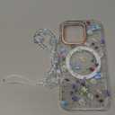 MILPROX Compatible with iPhone 16 Pro Case - with Screen Protector/Strap - Compatible with MagSafe - Cute Flower Floral Pattern with Girls/Women - Magnetic Slim Protective Phone Cover - Garden