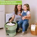 Portable Washing Machine, 12 L Foldable Mini Washer with with 4 Modes and Spin Basket Deep Cleaning of Underwear Baby Clothes and Small Clothes for Apartments Dorm RV Travel Hotel Laundry