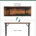 Frylr Small Folding Computer Desk – Portable 55.1 Inch Foldable Laptop Table, Collapsible and Compact for Easy and Fast Setup, Lightweight for Small Spaces, Home Craft and Study Use, Rustic Brown, 55.1 x 19.7 Inch