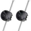 Therwen 2 Pcs Ceiling Fan Brace Electrical Box 14.25 to 22.5 Inch Adjustable Electrical Box and Support Bar Fan Mounting Bracket for Summer Light Fixtures Installations (Gray)