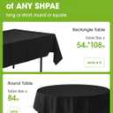 Pureegg Plastic Table Cloth Disposable 20 Pack, 54 x 108 Inch Table Cloths, Graduation Decorations Class of 2025, Graduation Party Tablecloths, Rectangle, Plastic Cover, Leakproof & Sturdy, Black