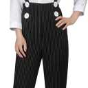 1920s Gangster Gatsby Costume Outfit for Adult Women Girls Mobster Mafia Roaring 20s Halloween Cosplay Pinstripe Suit (Large)