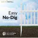 2.5ft H x 3.5ft W (2 Panels) No Dig Zippity Washington Fence Kit, White Vinyl Picket Fence Panels, Easy DIY Decorative Fencing for Yard, Patio, or Deck, Temporary Outdoor Border for Garden, ZP19048