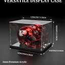 Mini Helmet Display Case with UV Protection & Mirror Back | Clear Acrylic Showcase for 1:2 Scale Football, Baseball & Sports Memorabilia | 7.9" x 5.9" x 5.9" Dustproof Box