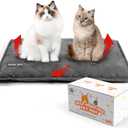 Mora Pets Self Heating Cat Bed Self Warming Cat Bed Thick Thermal Pet Bed Mat 36 x 24 Inches Removable Washable Cover for Outdoor Indoor Cats and Dogs Suede Grey Large