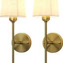 Rechargeable Wall Lights, Battery Operated Wall Sconce Set of 2, 7500mAh, Dimmable, Remote Control, Timer, Magnetic Bulb, 3 Color Temps, RGB, Wireless Wall Lamps, for Bedroom Living Room Hallway Decor