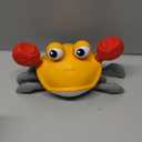 Crawling Crab Baby Toy Gifts: Tummy Time Toys Walking Dancing Cute Essentials Electric Induction Sensory Stuff Moving Babies Crabs with Light Up Music for Toddler Boys Girls Items Interaction Gadgets (Orange)