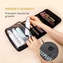 SIXPLUS Hanging Travel Toiletry Bag For Women Portable Toiletry Bag Waterproof Makeup Bag Organizer Cosmetic Case Full Sized Toiletries, Large-Blck