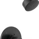 Delta Modern 14 Series Shower Faucet Set, Matte Black Shower Head and Handle Set, Valve Trim Kit, Matte Black T14259-BL-PP (Valve Not Included)