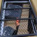 MeeFar Folding Hitch Mount Cargo Carrier Basket 60" X 20" X 6"+Waterproof Cargo Bag 16 Cubic Feet(58" 19" 24"),Hauling Weight Capacity of 500 Lbs and A Folding Arm.with Hitch Stabilizer,Net and Straps