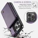 Vinich for iPhone 15 Pro Wallet Case with Card Holder, RFID Blocking Credit Slots Kickstand Shockproof Phone Cover Fit for iPhone 15 Pro 6.1" Purple