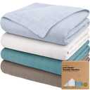 4-Pack Muslin Swaddle Blankets for Boys, Girls - Organic Baby Swaddles for Newborns, Soft & Breathable Receiving Baby Blankets for Girl, Boy, Neutral, Newborn Essentials Gift (Nimbus)