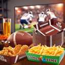 OHOME Football Party Supplies - 40 Pack Super Game Bowl Party Decorations 2026 | Football Plates Disposable Trays for Football Party Favors - Football Accessories Decor for Birthday Party